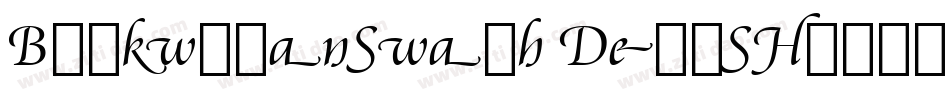 BookwomanSwash DemiSH字体转换